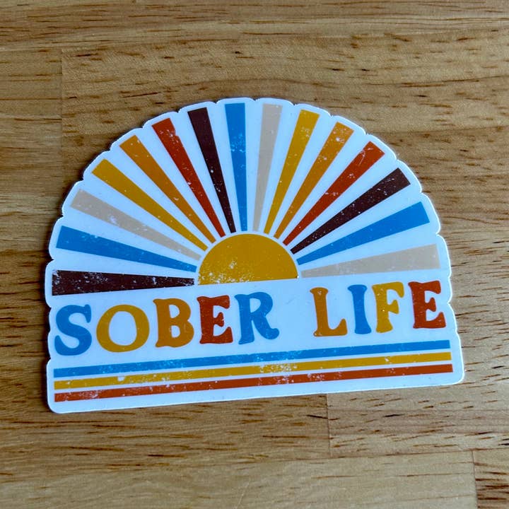 Sober Living Sticker-" Sober Life" for wholesale by Lemonsgrace Designs