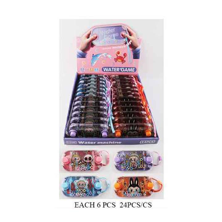 Sensibling Corp. - Vente Jouet classique – enfant - 24PCS - Jeu de lancer d'anneaux d'eau imprimé Kids Bunny Labubu1