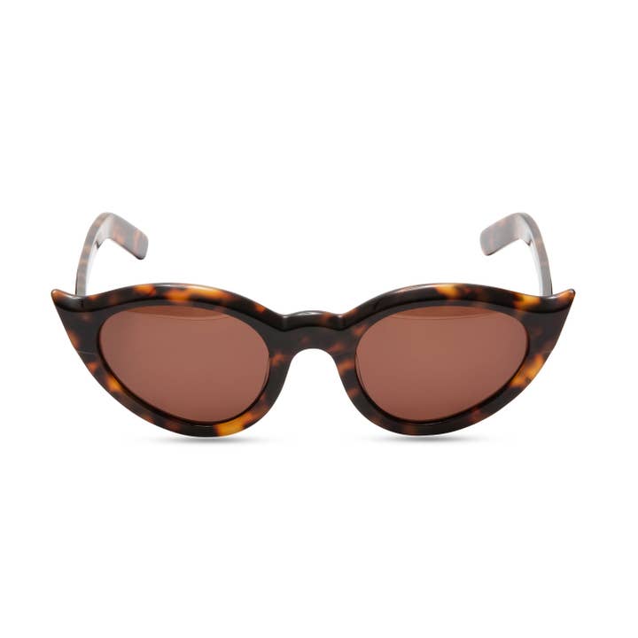 Frida Kahlo Cat Eye Sunglasses - Tortoiseshell for wholesale by Retropeepers Ltd