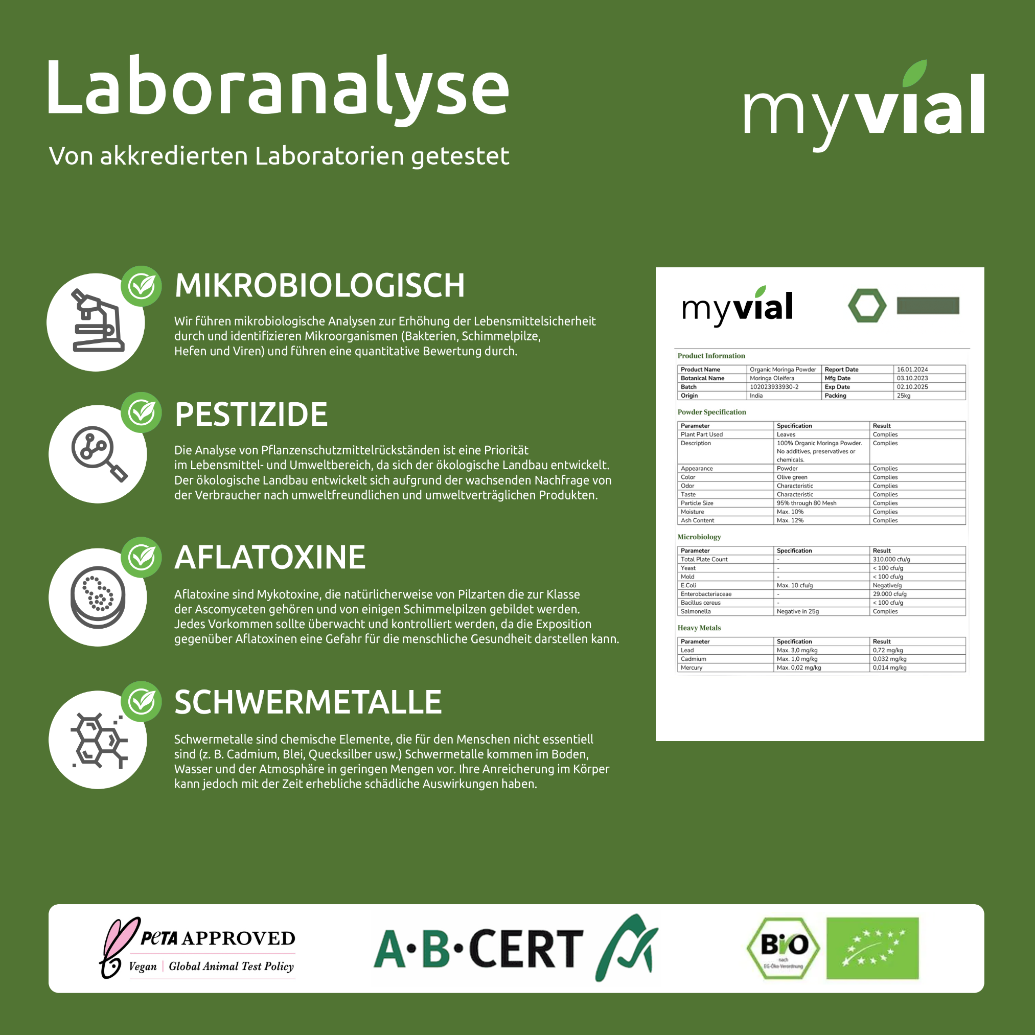 myvial - Wholesale Protein/Superfood Powder - Organic Moringa Powder2