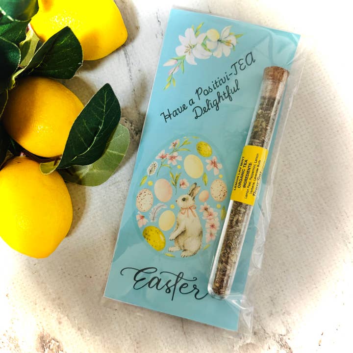 Påskete Hilsen Kort med Reagensglas Te for engroshandel hos FlowerTeas