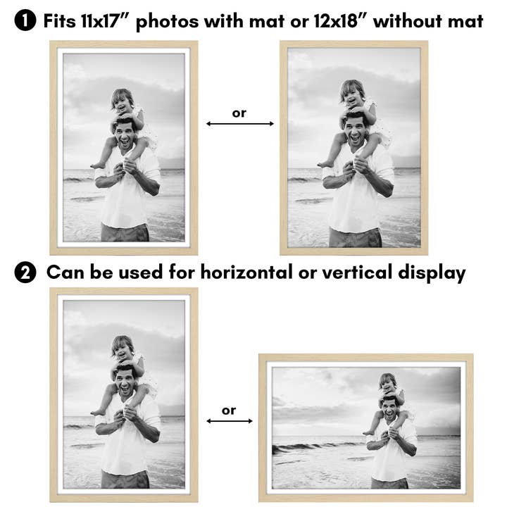 Americanflat - Wholesale Picture Frame - Americanflat 5 Pack Picture Frames With Mat Plexiglass Cover51