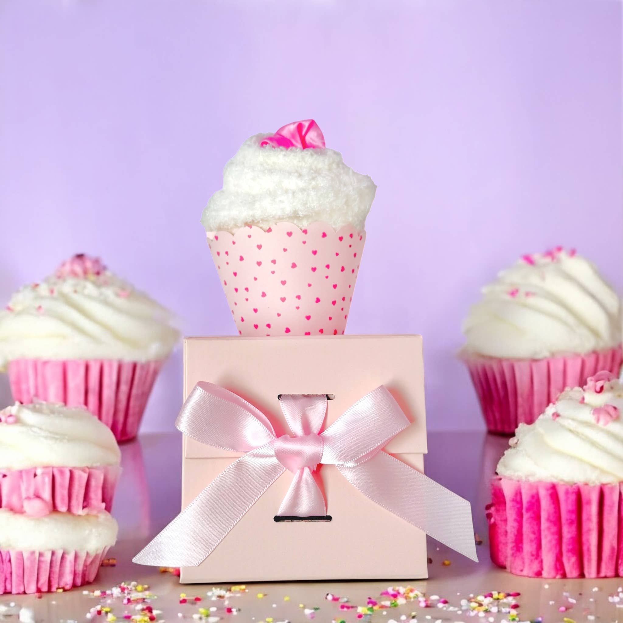 Dabble Doll – Großhandel Socken – Damen – Gemütliche Cupcake-Socken mit Haargummi0