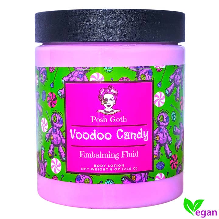 Voodoo Candy Sugared Berries and Mint Body Butter Lotion for wholesale by Posh Goth