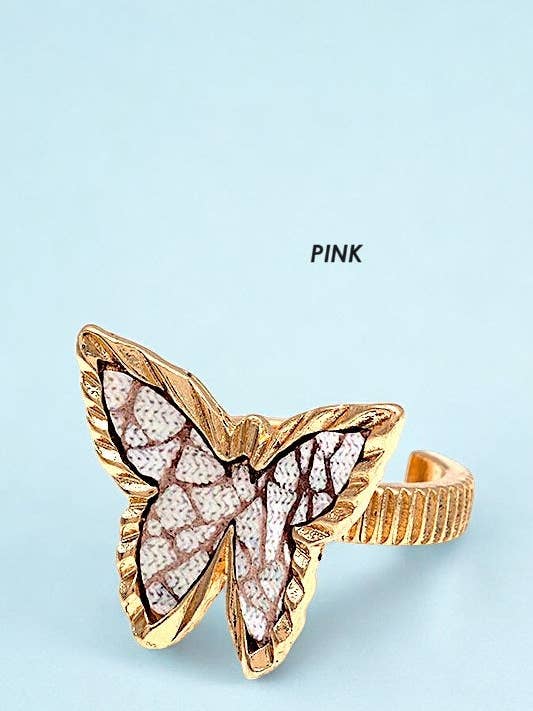 BAGUE DE MANCHETTE À MOTIF DE PAPILLON pour la vente par Andrea Bijoux