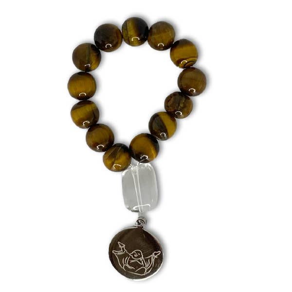 Bracciale per bottiglia di vino Tigers Eye per la vendita all'ingrosso da parte di Vino Vibe