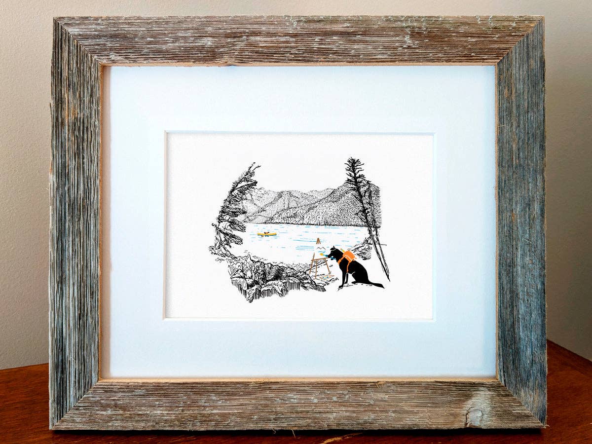 Soijen Illustrations - Wholesale Art Print - Plein Air Painting Pup Art Print2