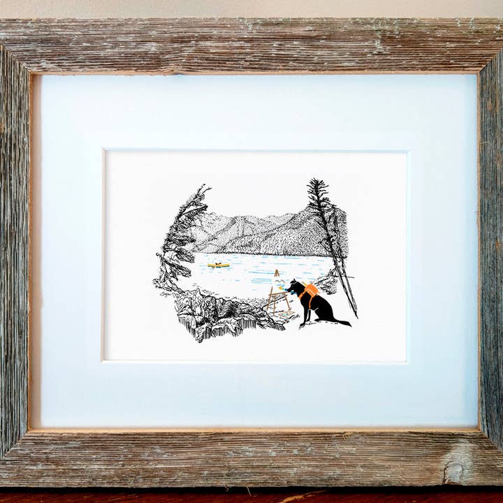 Soijen Illustrations - Wholesale Art Print - Plein Air Painting Pup Art Print2