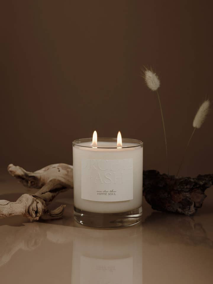 Cítricos Cálidos + Tabaco | Vela natural HIPPIE SOUL para venta al por mayor de Orchid + Ash