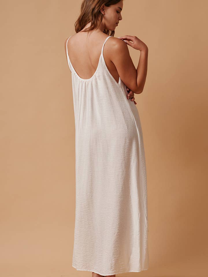 9seed - Wholesale Dress - Women's - TULUM low back maxi in naked
