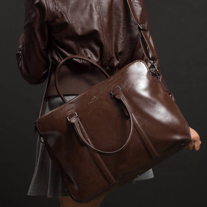 Doshi.Shop – Großhandel Aktentasche – Damen – Große klassische vegane Aktentasche für Damen9