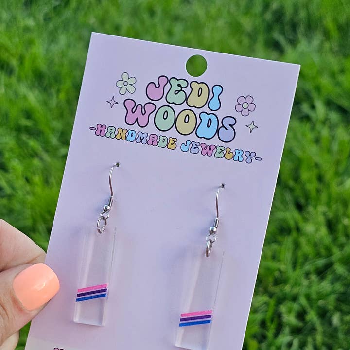 Jedi Woods LLC – Brincos de argola por atacado – Brincos Subtle Bissexual Pride Flag1