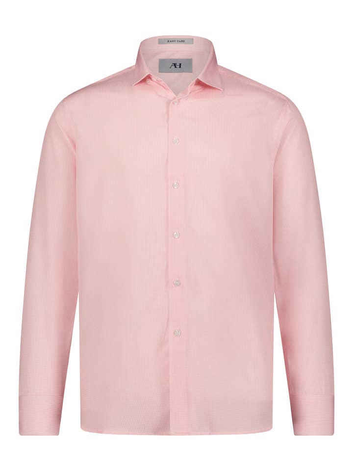 Lyserød Houndstooth Performance Skjorte for engroshandel hos American Heritage