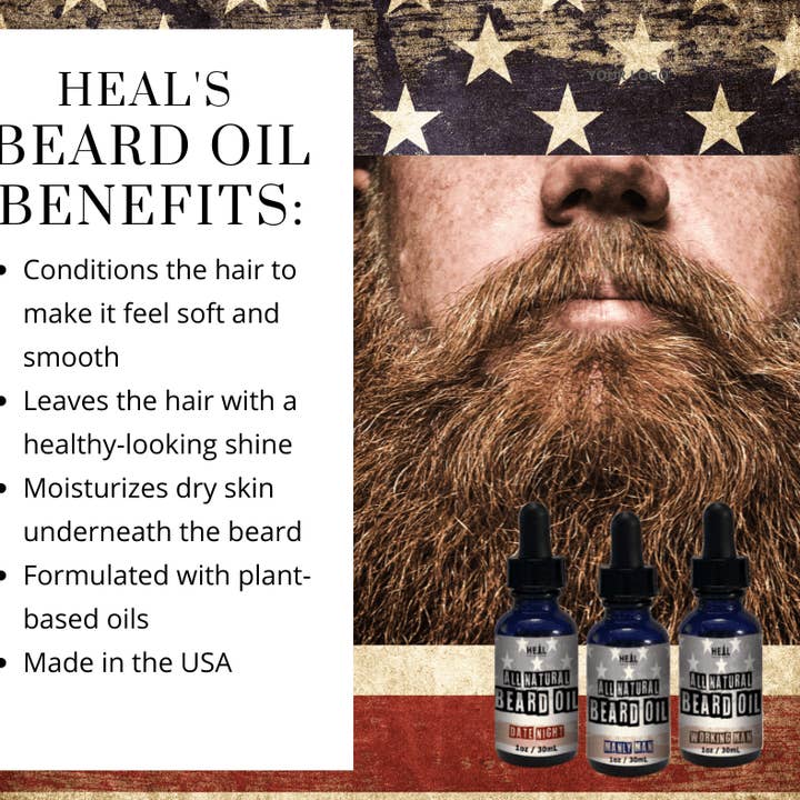 Healthy Energy Amazing Life - Wholesale Beard styling product - Beard Oil: Date Night - 1oz7