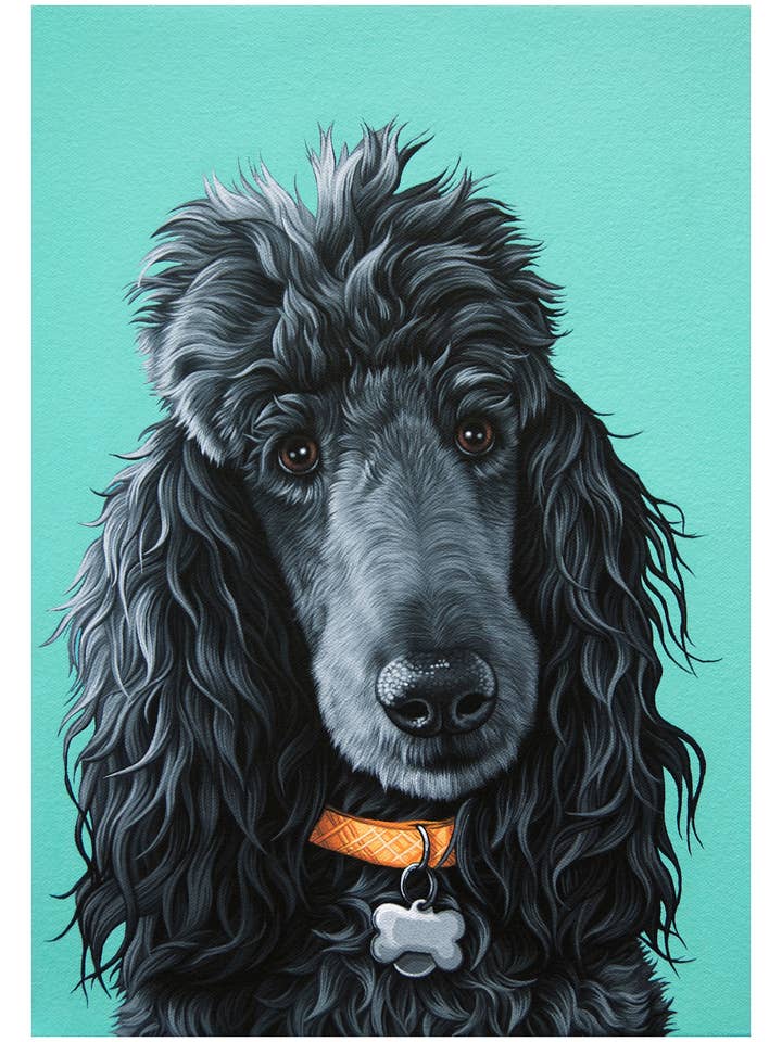 Black Poodle Dog Art Print for wholesale by Pop Zoo