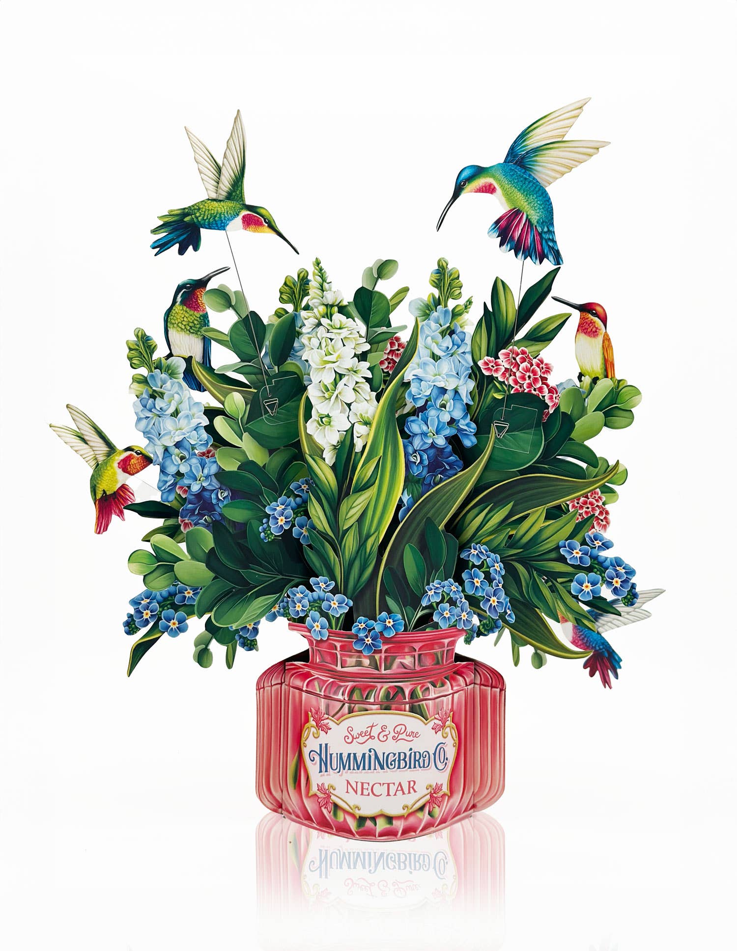 FreshCut Paper LLC - Wholesale Everyday Greeting Card - Hummingbird Oasis (8 Pop-up Greeting Cards)6