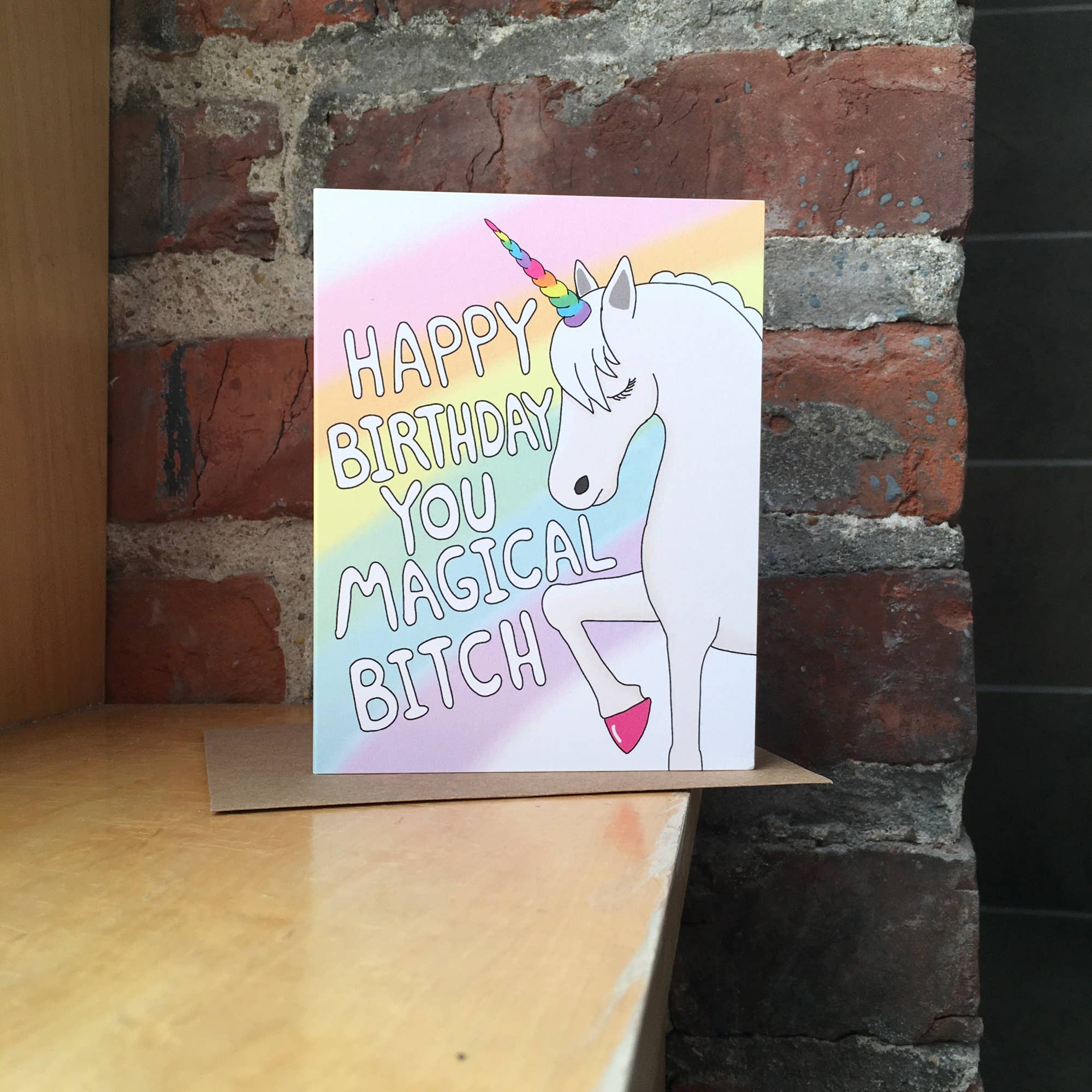 Bangs & Teeth - Wholesale Birthday Card - Magical Bitch Unicorn birthday card, funny birthday card1