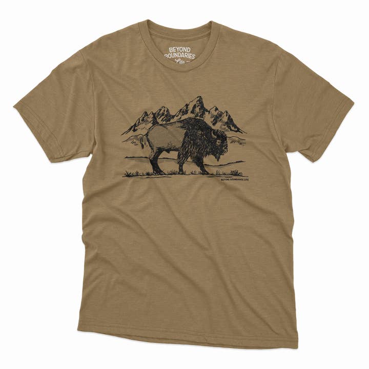 Teton Bison Tee for wholesale by Beyond Boundaries Life