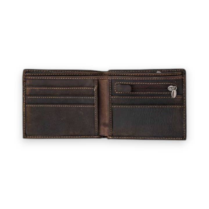 Coffee Croc Embossed Genuine Leather Wallet for wholesale on Faire2
