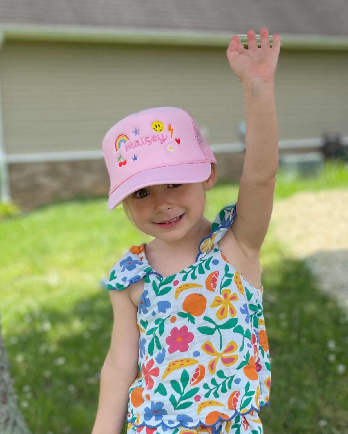 Sundrop - Wholesale Kids Hat - Kids - Personalized Kids Charm Pink Trucker Hat (Mama & Mini Match)5