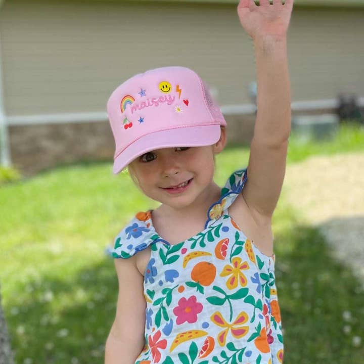 Sundrop - Vendita all'ingrosso Cappello - Bambini - Cappellino da camionista rosa personalizzato per bambini (Abbinamento Mama & Mini)5