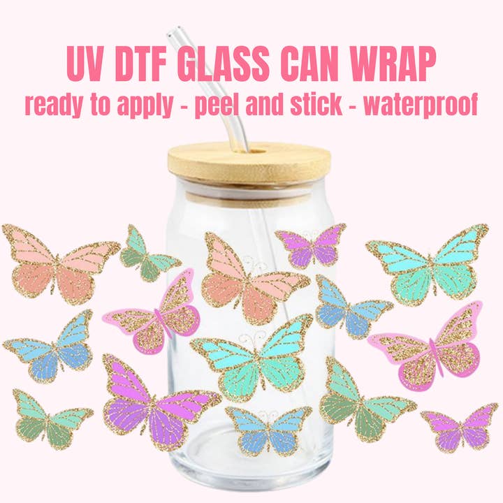 UV DTF WRAP Butterfly A33 for wholesale by One Stop Cups