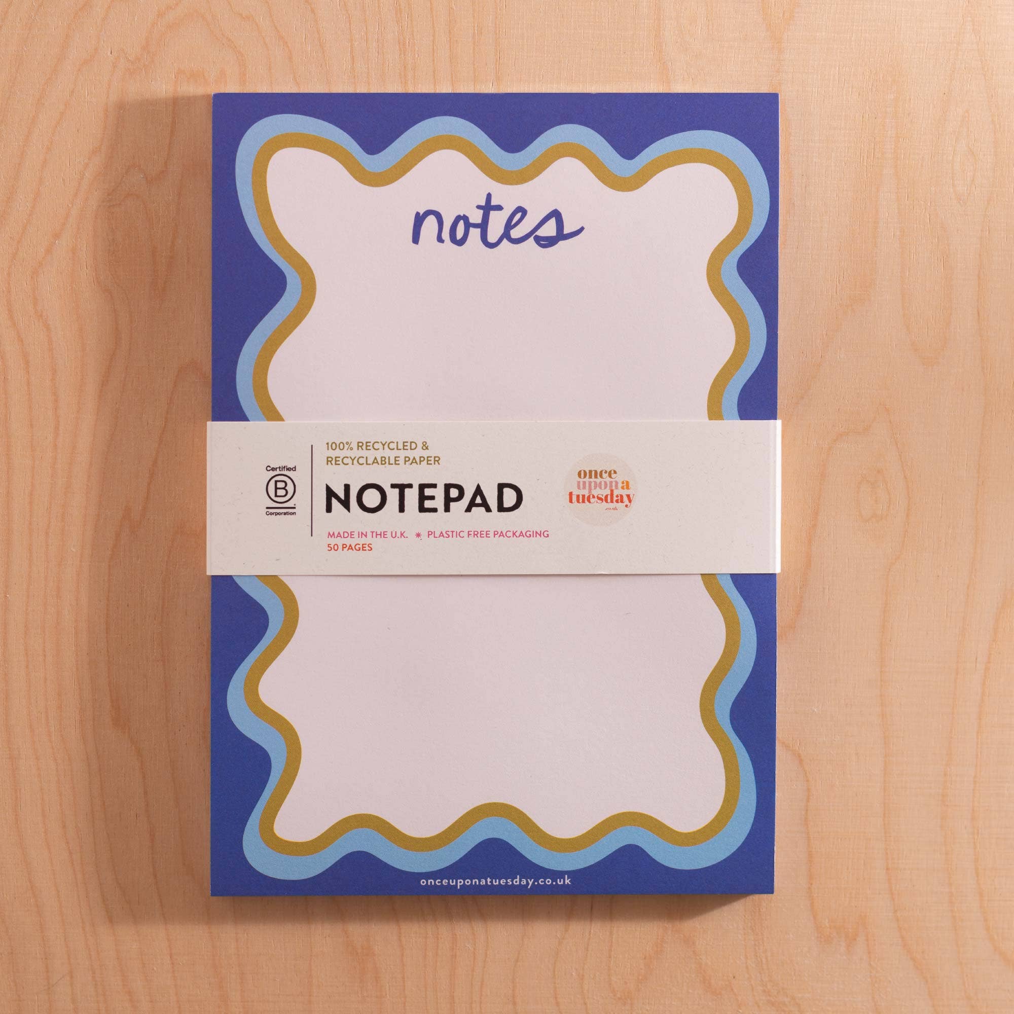 Good Tuesday (Once Upon a Tuesday) - Wholesale Notepad - Blue Wavy A5 Notepad5
