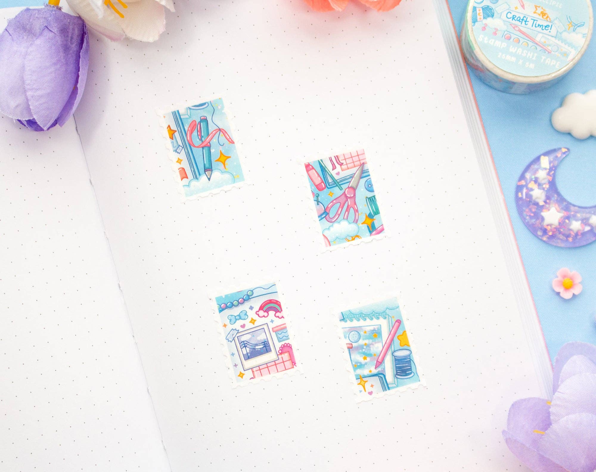 Unicorn Eclipse – wholesale Washi tape – Craft Time Stamp Washi Tape3