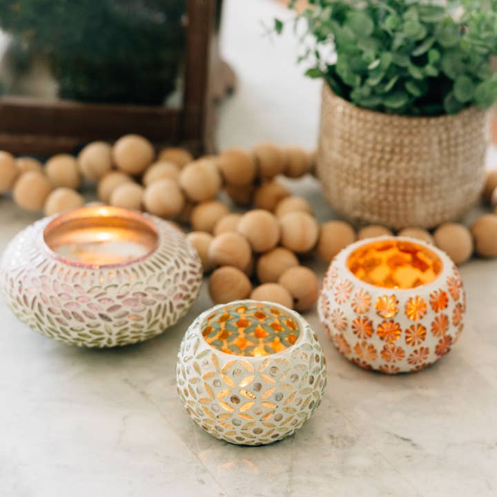 Ten Thousand Villages - Wholesale Candle Holder - * Chamakana Candleholder - Yellow