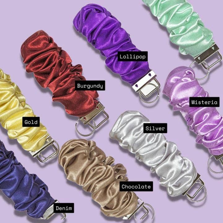 Blush Pop Creations - Wholesale Keychain - Women's - SCRUNCHIE WRISTLET KEYCHAIN - Choose Your Favourite Colors