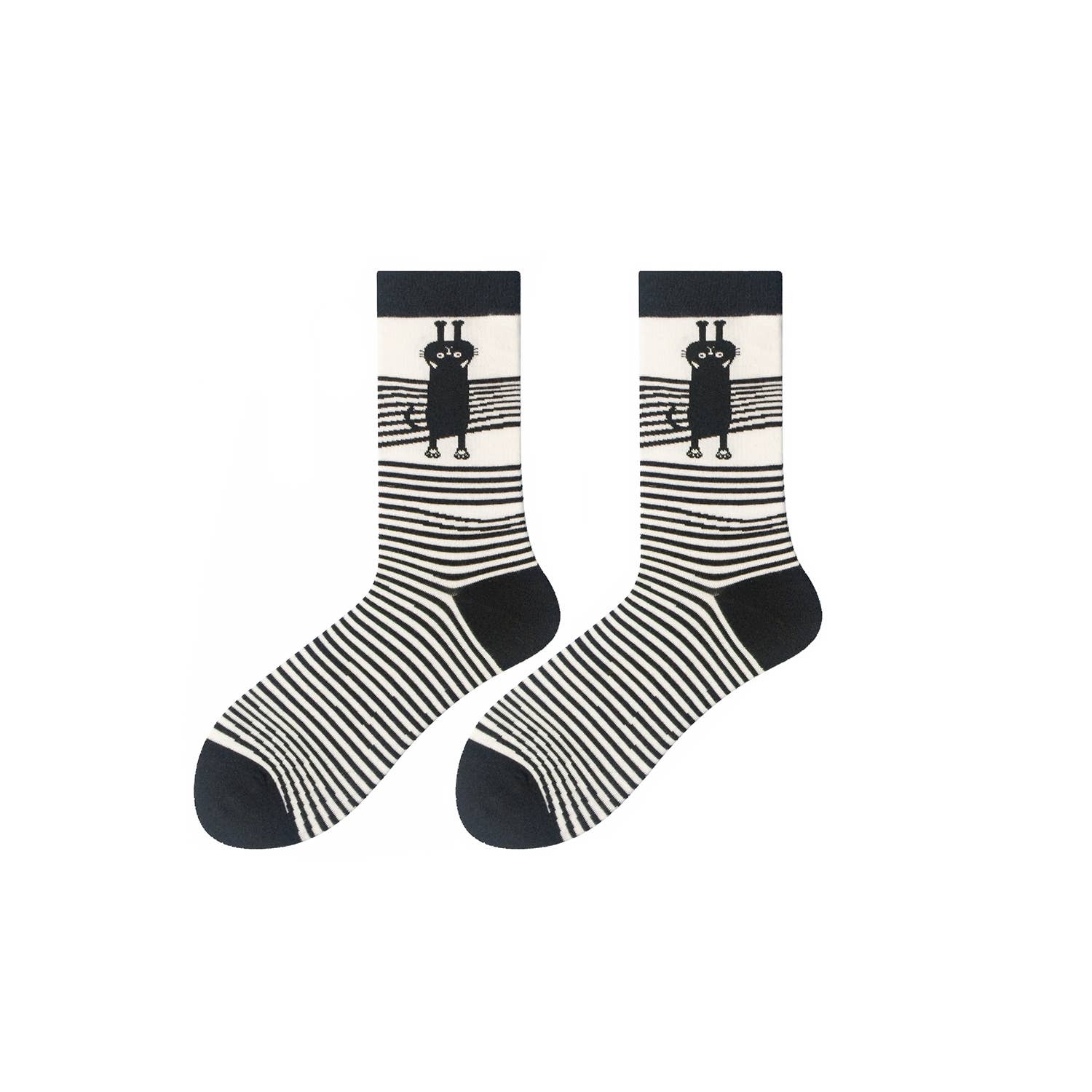Marc JoJo – wholesale Socks – Unisex – Striped socks and little monster 👀🖤0