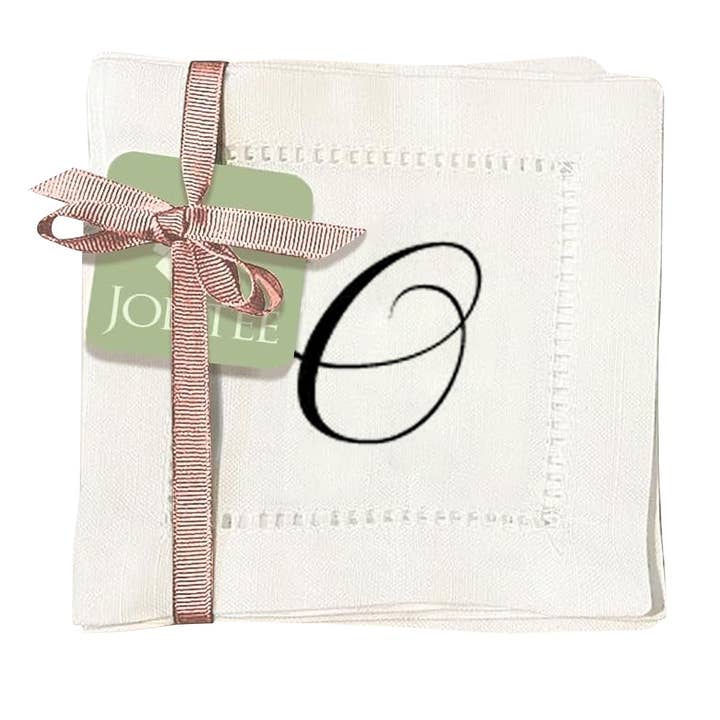 Jolitee - Wholesale Dinner & Cloth Napkin - Hemstitch Napkins - Monogram Script21