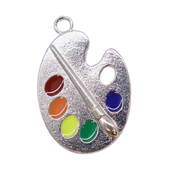 * Colgante plateado para palé de pintura para venta al por mayor de The Charm Bar Company