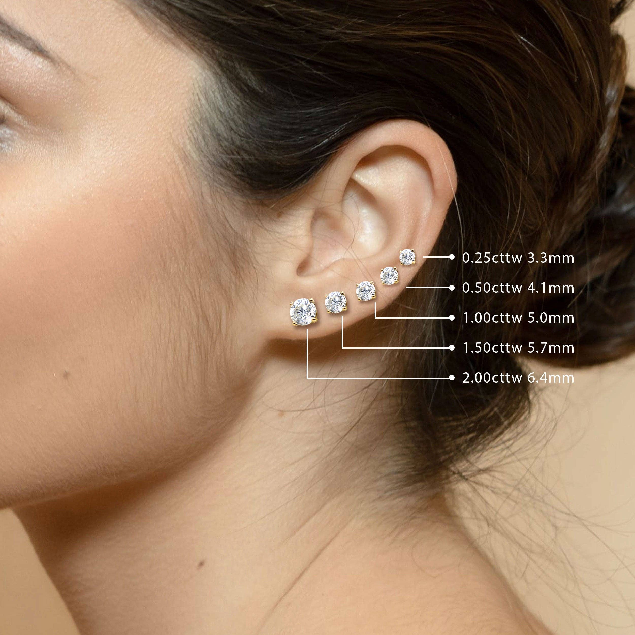 Fifth and Fine - Wholesale Stud/Post Earrings - IGI Certified VS2 Lab Grown Diamond Earrings 14K Gold16