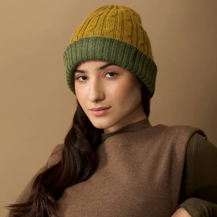 WUAMAN - Alpaca - Wholesale Beanie - Women's - Reversible Baby Alpaca Beanie | Unisex Hat | Cable Knit1