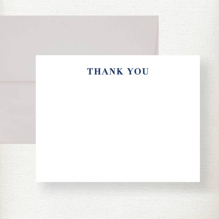 Standard Serif Thank You Note Card for wholesale by Kramer Drive
