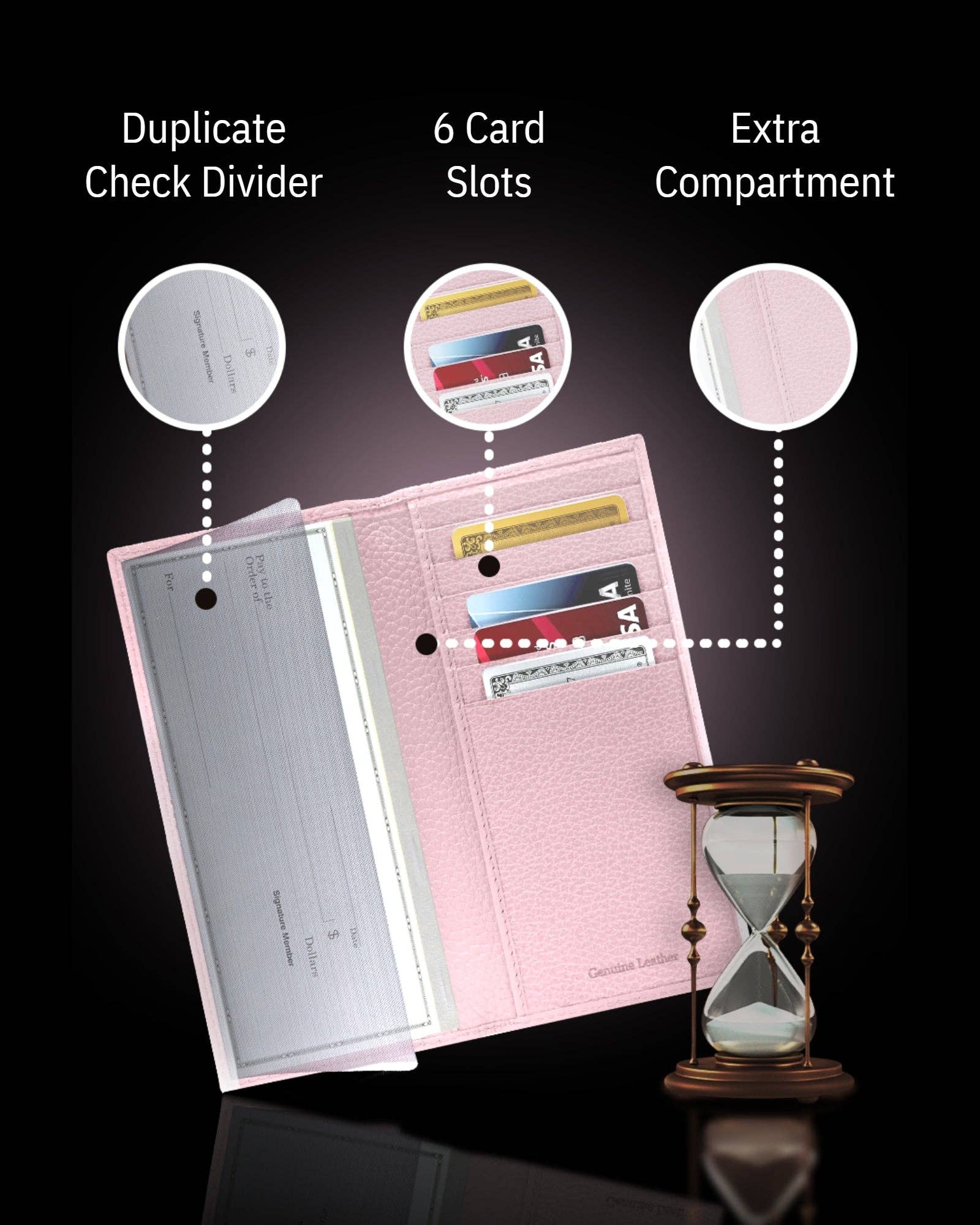 Access Denied Accessories - Wholesale Wallet - Unisex - Genuine Leather Checkbook Cover For Women &Men RFID Blocking50