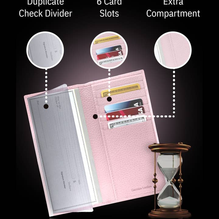 Access Denied Accessories - Wholesale Wallet - Unisex - Genuine Leather Checkbook Cover For Women &Men RFID Blocking50