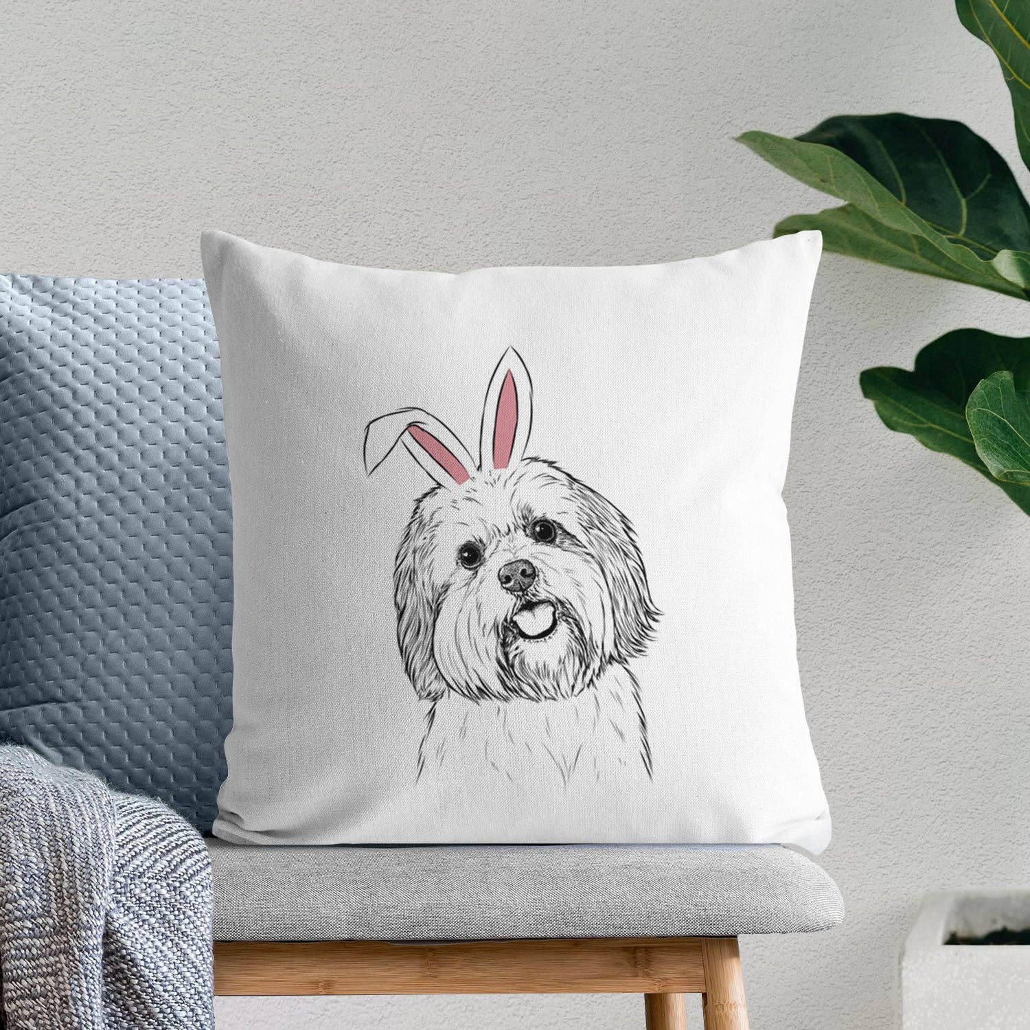 Inkopious - Wholesale Throw Pillow Cover - Nikka the Lowchen - Throw Pillow Cover5