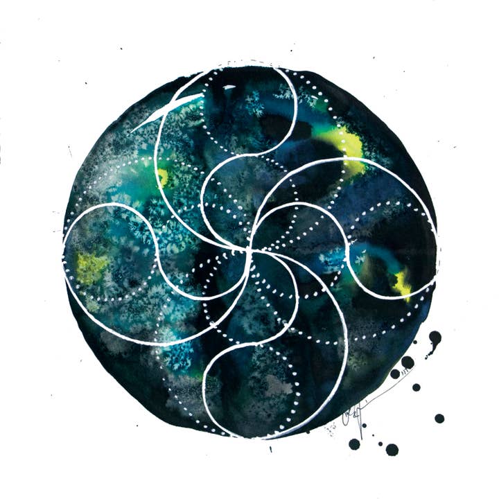 Impressão de arte abstrata de edição limitada - aquarela e geometria por atacado de AEJ.CREATE