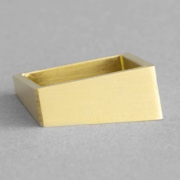 BRASS SQUARE RING for wholesale by URBAN OLIVE DESIGN