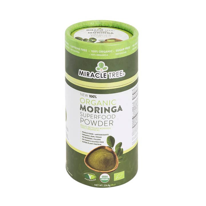 Poudre de moringa bio 8 oz pour la vente par Miracle Tree