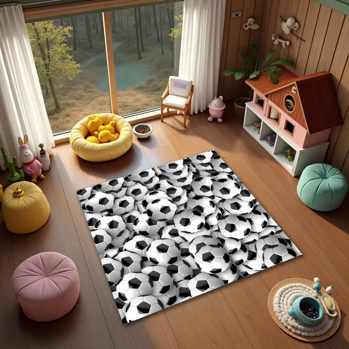 Fußball-Spielzimmer-Teppich: Kinder-Sportspielbereich-Dekor für den Großhandel von Rugendary Trade LLC