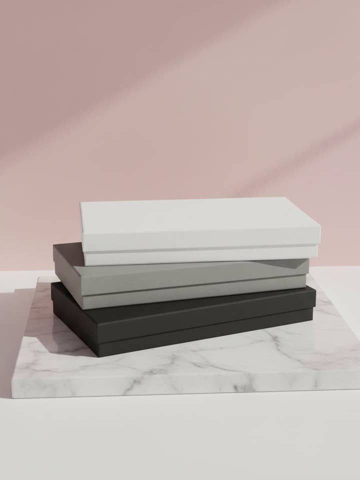 Pack Of 12 Oblong Jewellery Gift Box Packaging for wholesale by Arya Jewellery Wholesale