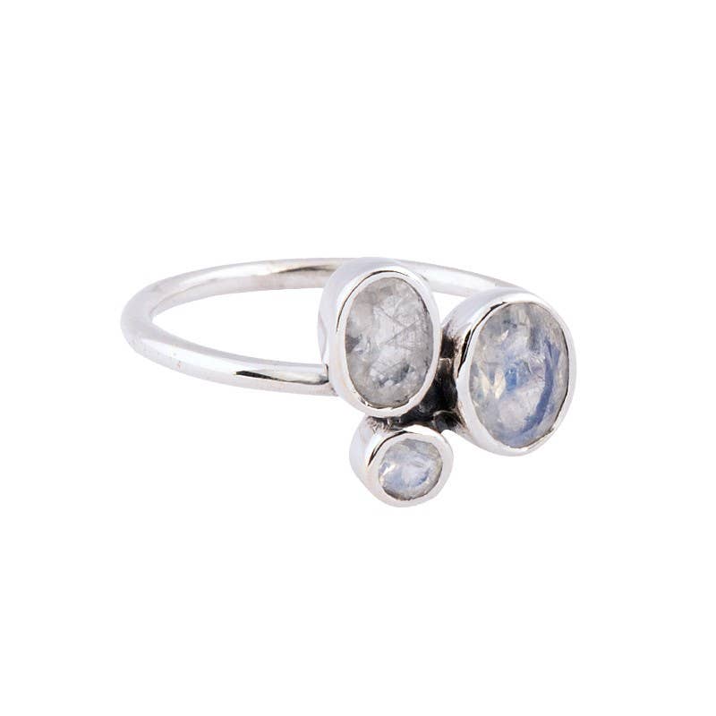 Benjamin International - Wholesale Multi-Stone Ring - 3 STONE STERLING SILVER RING1