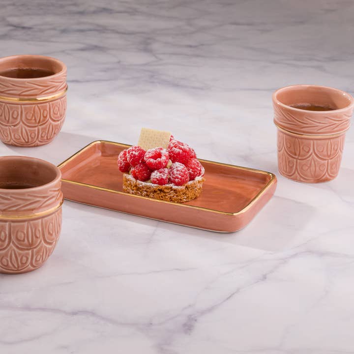 Moderne Oriental – wholesale Prydnadsbricka – Splendeur Terracotta 12K guldplåt/bricka