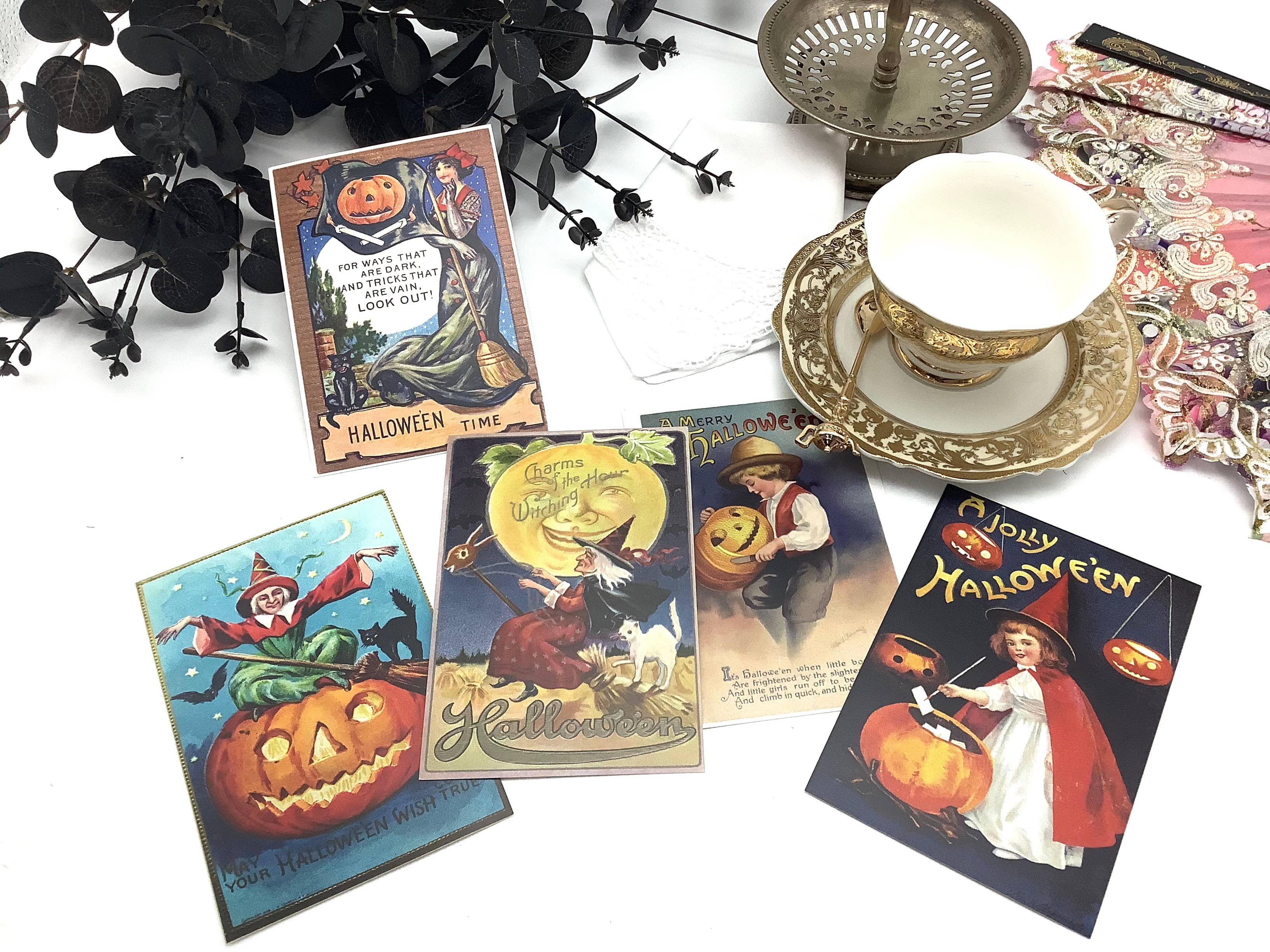 All Little Cute Things - Wholesale Tea Bags - Vintage Halloween Postcard with imported pumpkin tea packet8