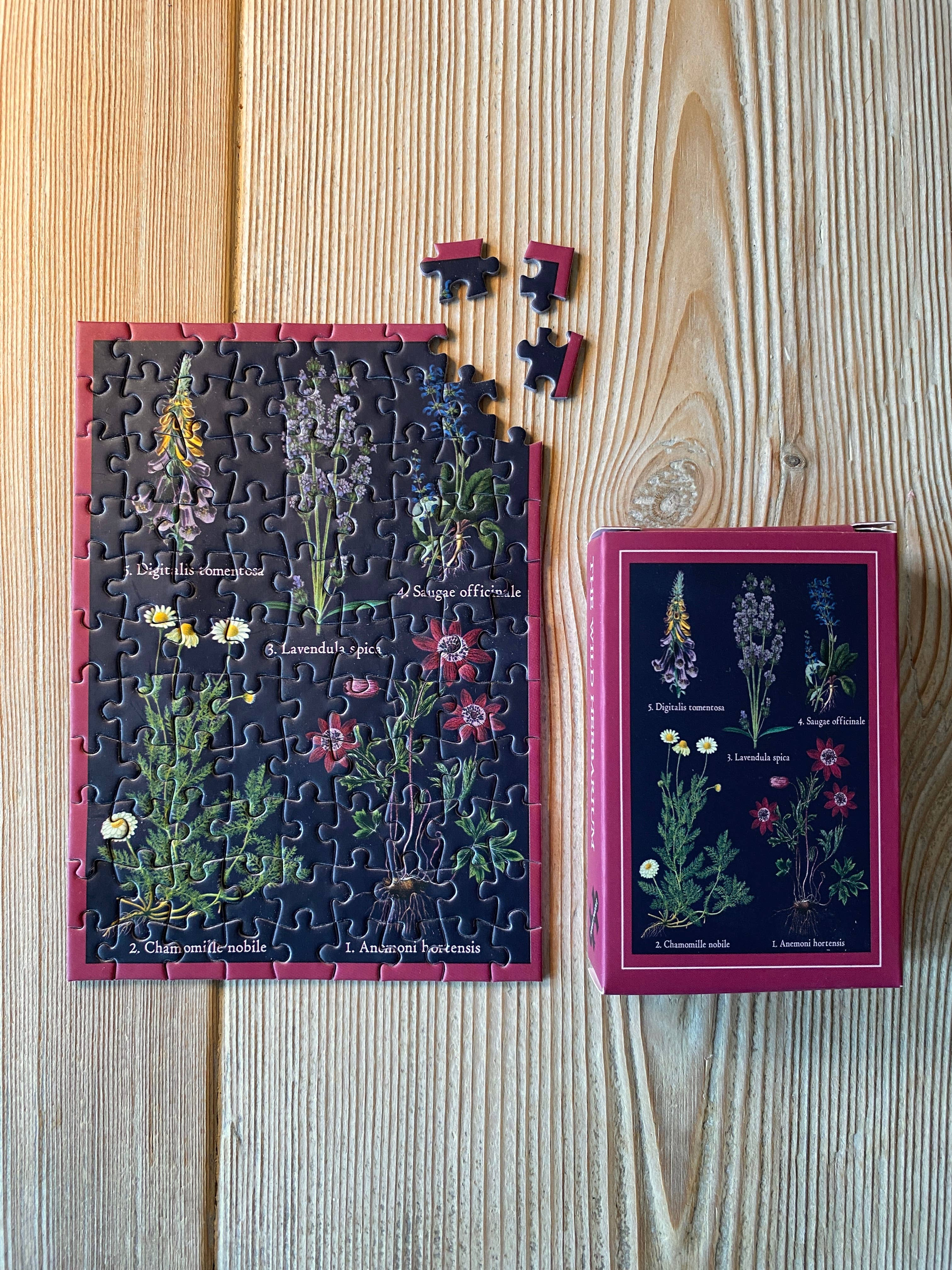 Penny Puzzle – wholesale Puzzle – Adult – THE WILD HERBARIUM 99 pcs vintage minipuzzle1