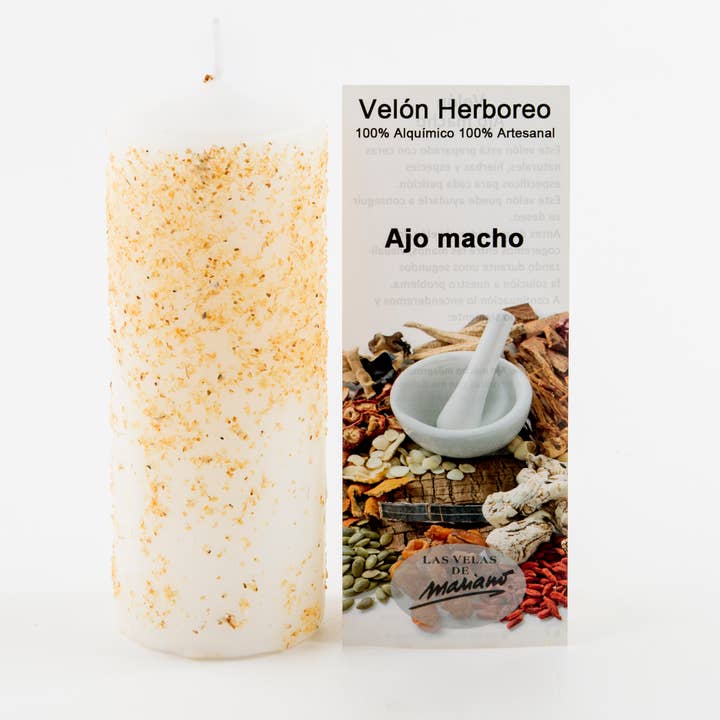 Male Garlic Herbal Candle for wholesale by Las Velas de Mariano