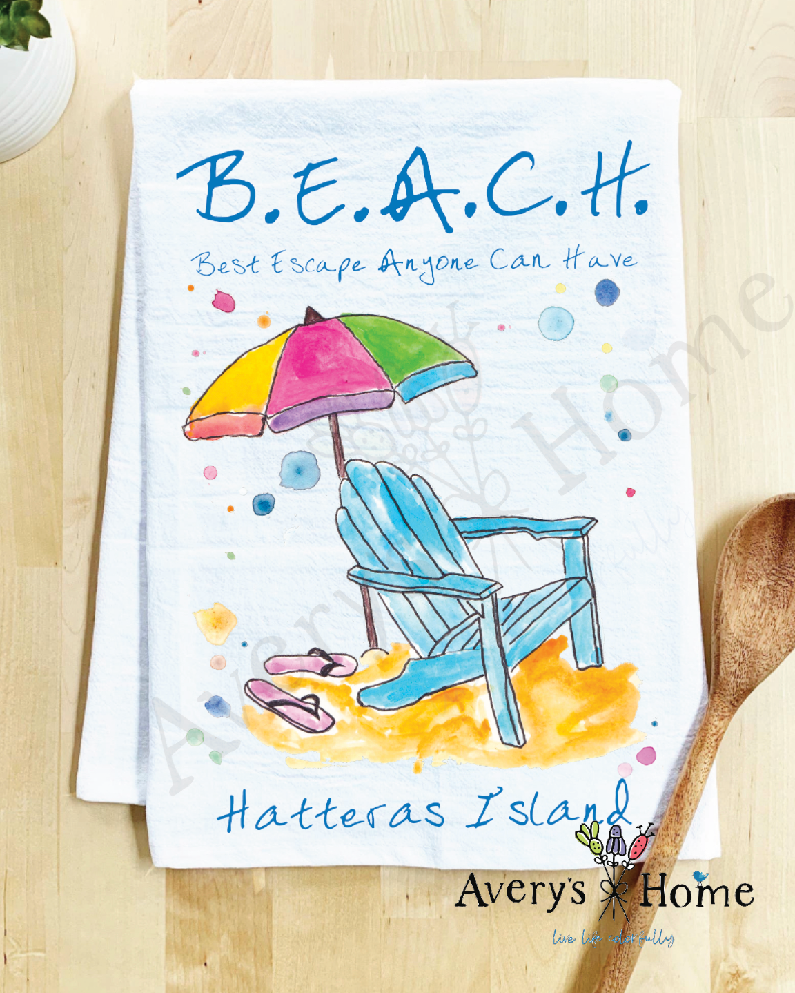 Avery's Home - Wholesale Tea Towel - Beach Vacation Souvenir Customizable Tea Towel33